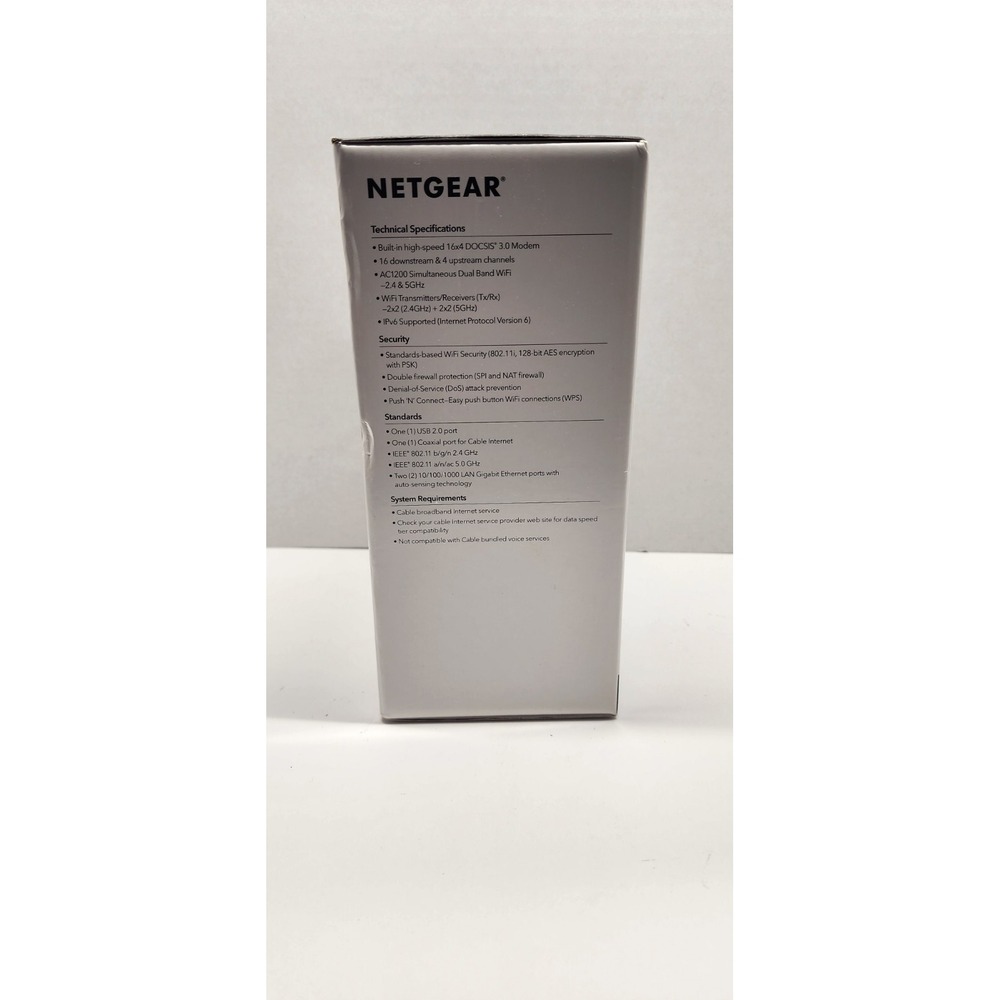 Netgear AC1200 WiFi Cable Modem Router DOCSIS 3.0 C6230 Dual Band Gigabit - Picture 4 of 5